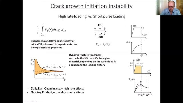 Instabilities encountered in the dynamic crack propagation process under impact loading as a ... смотреть онлайн