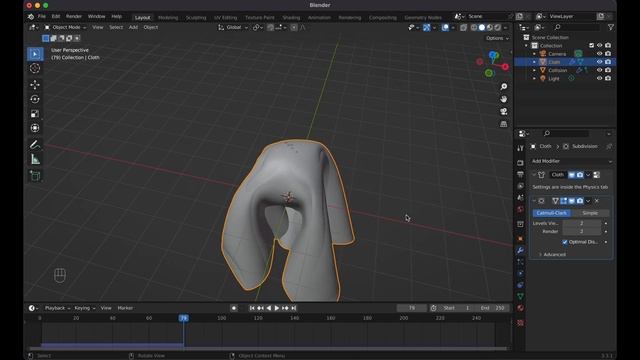 Cloth Simulation in Blender Beginner Tutorial смотреть онлайн