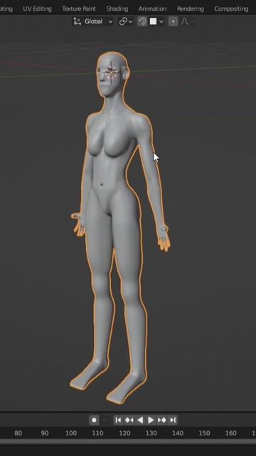 female basemesh body for sculpting in blender software 3.4 смотреть онлайн