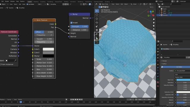 Blender Material 046 凹凸表現の作り方 Brick Texture смотреть онлайн