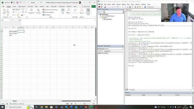 Excel to Solidworks API coding смотреть онлайн
