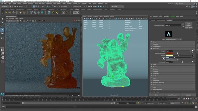 Understanding Subsurface Scattering In Maya And Arnold Render - Tutorial смотреть онлайн
