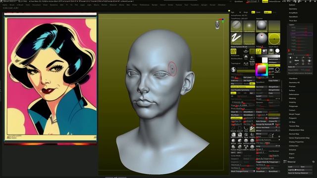 #zbrush, realtime 15min speed sculpting,3dconnexion,#spacemouse,wacom,cintiq24,cam view смотреть онлайн