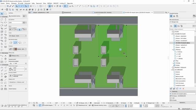 3D situace se stíny budov (konkrétní den a čas v roce) | Archicad 26 смотреть онлайн