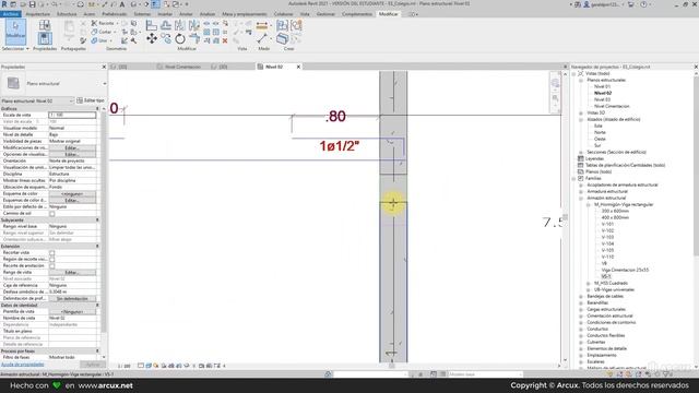 CURSO REVIT Clase: 4.14 Modelado de vigas estructurales Parte 2 смотреть онлайн
