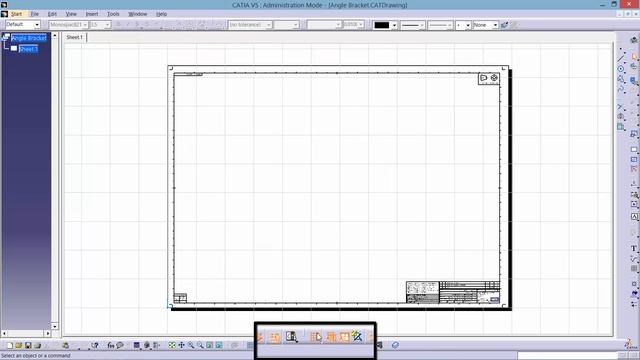 CATIA Angle Bracket 2D Drawing Tutorial 1 смотреть онлайн