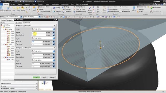 NX Motion Tutorial - Bushing For Damping Vibration