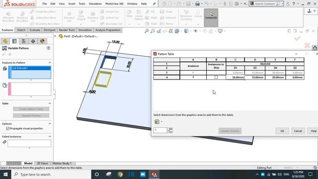 Solidworks Tutorial 14: Variable Pattern in the Solidworks смотреть онлайн