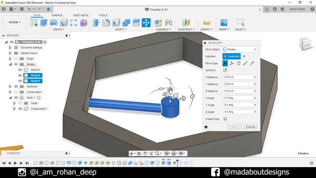 Autodesk Fusion 360 Timelapse 5 | Drone design with mechanism смотреть онлайн