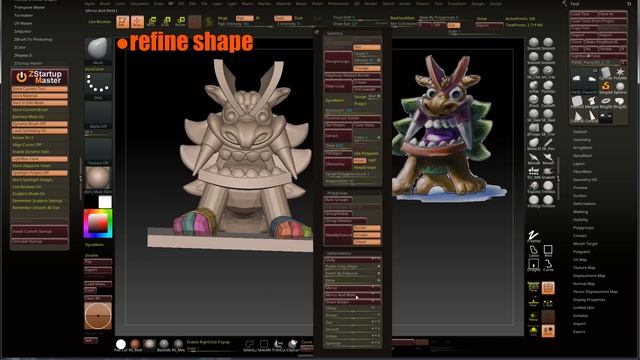 ZBrush Timelapse : okinawan statue vol1 sculpting смотреть онлайн