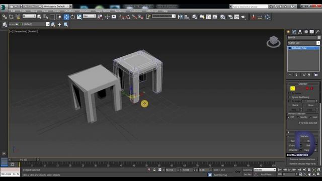 3Ds Max Tutorial : how to make a instance to a unique object смотреть онлайн