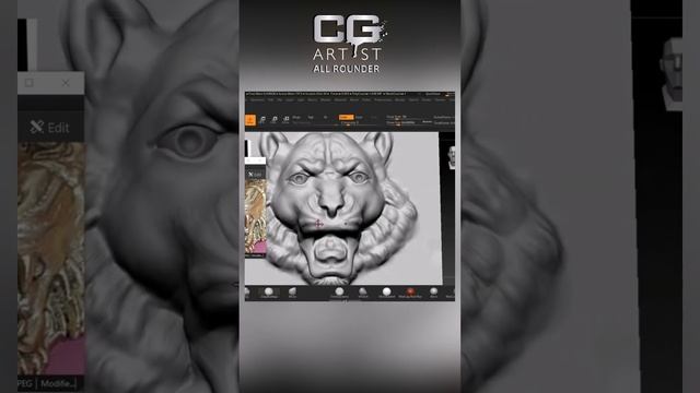 ZBrush Jewellery Design Course : lion face смотреть онлайн