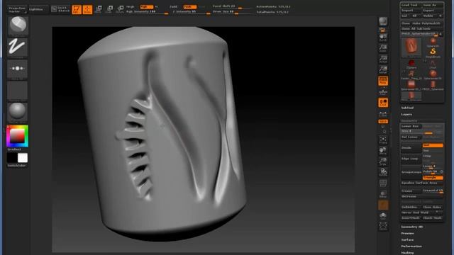 Zbrush Tutorial - Planar Line Techniques смотреть онлайн