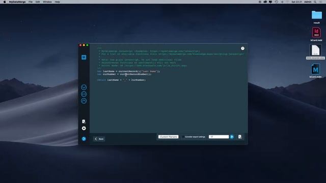 MyDataMerge custom scripting смотреть онлайн