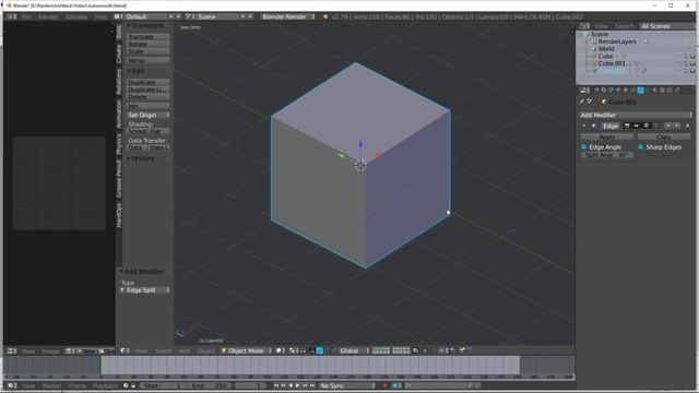 Blender 3d: Auto Smooth vs. Edge Split смотреть онлайн