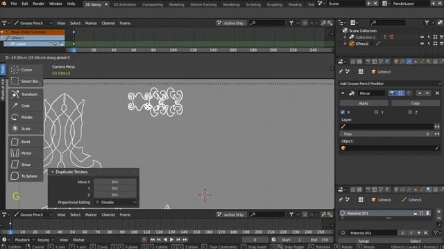 Grease Pencil Tutorial - Mirror Modifier - Creating Custom Borders смотреть онлайн