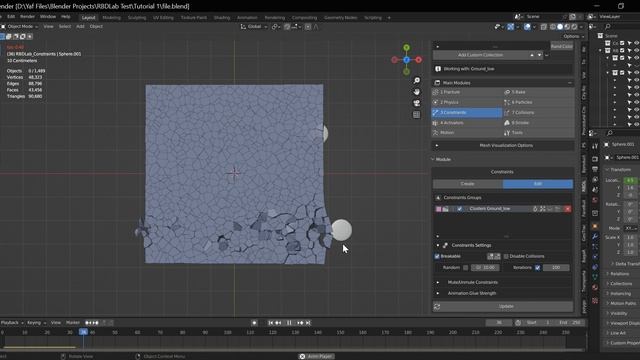 RBDLab REALISTIC Destruction Tutorial - BLENDER смотреть онлайн