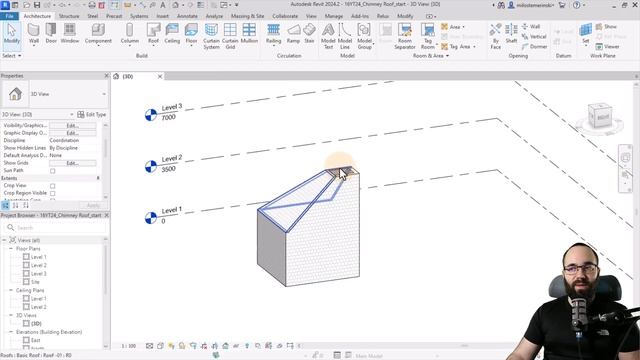 Chimney Roof in Revit Tutorial смотреть онлайн