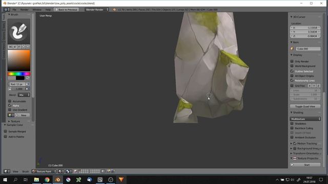 Blender low poly assets creation- PART 2 [Rocks texture painting-1] смотреть онлайн