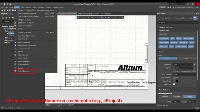 Altium Designer Tutorial 15: Parameter Options for a Project in Altium Designer 21/22. смотреть онлайн