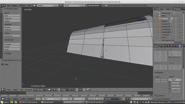 Blender Armature bone alignment смотреть онлайн