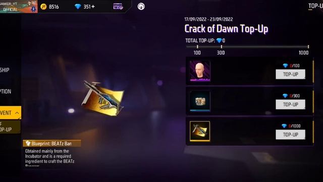 Crack of Dawn New Top-Up event in free fire 🔥 Telugu 🔥 👑Rockstar sai gamer👑😍💫🎉 смотреть онлайн