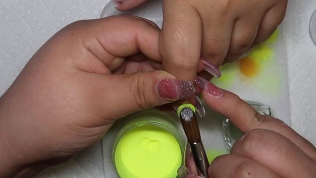 Neon yellow coffin nails! смотреть онлайн