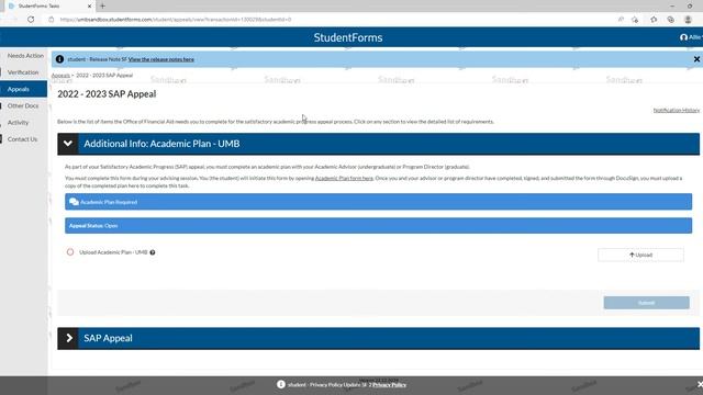 Student Academic Progress (SAP) Appeal - How to Upload an Academic Plan - UMass Boston смотреть онлайн