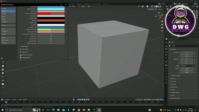 Blender 3.3 tutorial Changing Vertex Size, Color. Wireframe, Changing Grid Color. Factory Settings смотреть онлайн