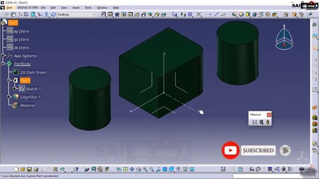 MEASURE TOOLBAR IN CATIA |How to Apply Material to Any Part In Catia |CATIA HINDI TUTORIALS|Part-1 смотреть онлайн