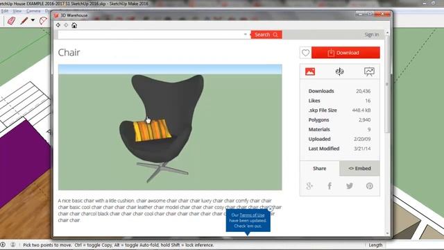 SketchUp House 8 - Furnishing Step 2 - Adding Furniture смотреть онлайн