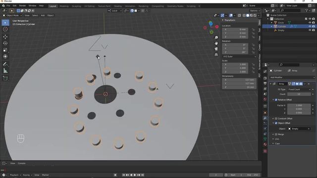 Blender: Circular Arrays not being centered смотреть онлайн