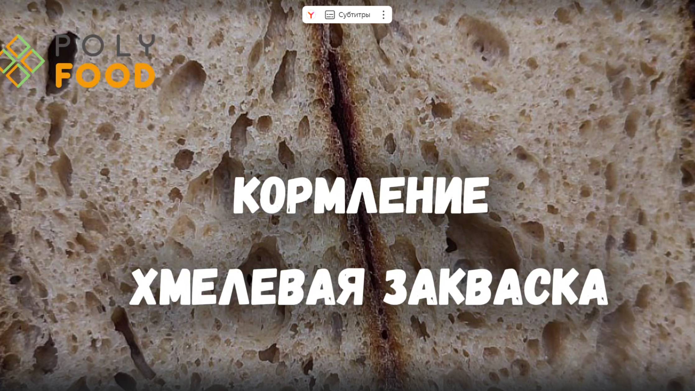 Кормление (ведение) закваски "Хмелевая. ВЕЧНАЯ" от PolyFood смотреть онлайн