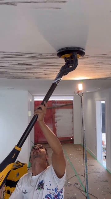 2 способ как шлифовать потолки под покраску.