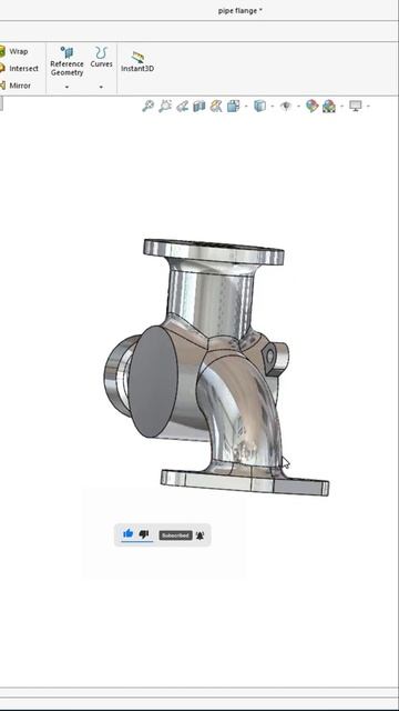 Solidworks Tutorial Pipe with Flange using Extruded Swept andRevolved #solidworks#solidworkstutoria смотреть онлайн