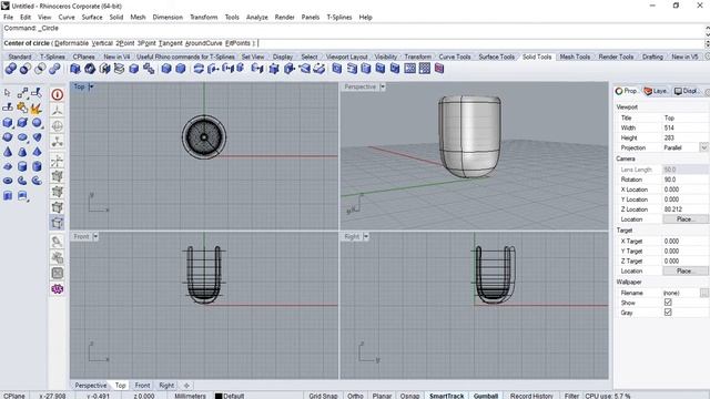 How to create a bottle with hande by using rhinoceros смотреть онлайн