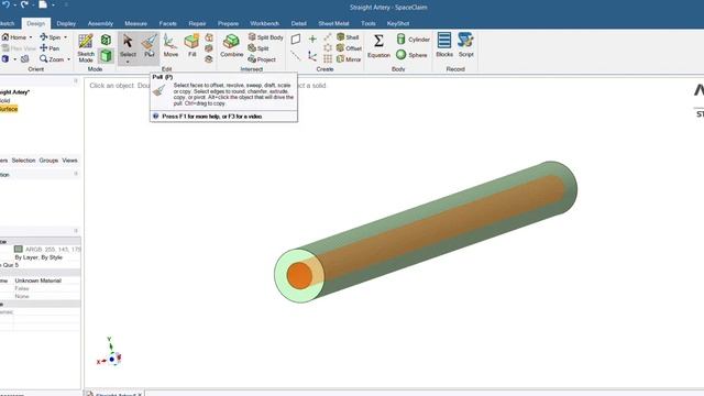 How to Convert Surface to Solid in ANSYS Space Claim смотреть онлайн