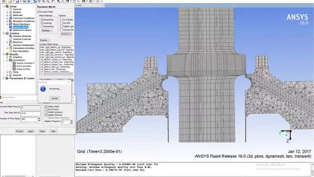 Ansys Fluent Dynamic mesh смотреть онлайн