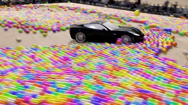 İncredible drift show with colorful balls - Blender Animation смотреть онлайн