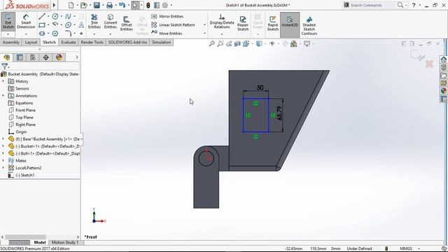 Reflect Assembly Features in Parts Using SolidWorks смотреть онлайн