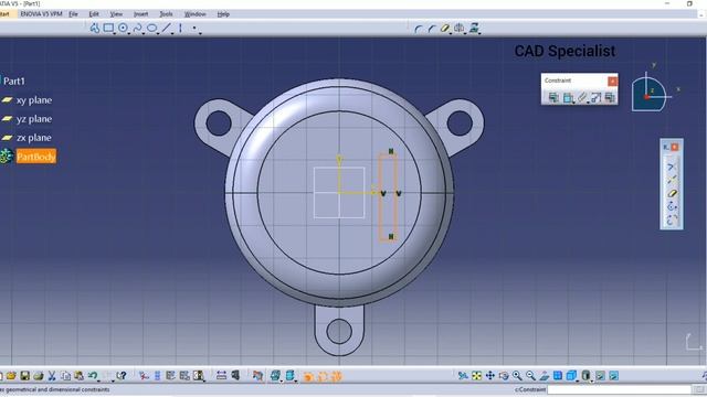 #CATIA V5 #TUTORIAL | CATIA V5 Tutorial | CATIA Part Design Exercise | PART DESIGN |