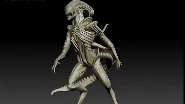 Alien 3d model zbrush turntable character creature turnable смотреть онлайн