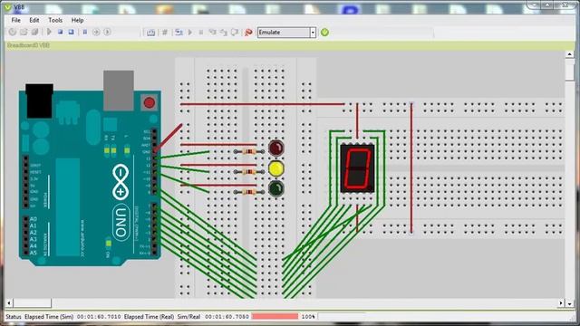 Trafficlight with a timer on Arduino смотреть онлайн