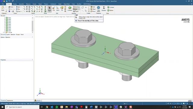 Quick Tip: Ansys Mechanical: How to Setup Bolt Pre-Tensioning Properly смотреть онлайн