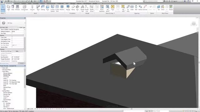 Revit 2017 Tutorials: Beginner-Creating a Dormer Window смотреть онлайн
