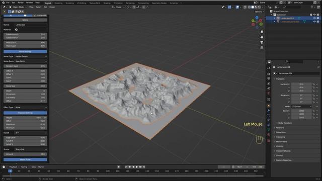 Landscape Free Blender Built-in Add-on - Blender Tutorial смотреть онлайн