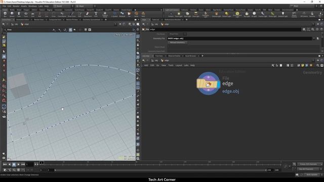 Dissolve Flat Edges Labs Node in Houdini смотреть онлайн