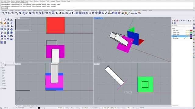 Rhino 8 Construction Plane Tutorial смотреть онлайн