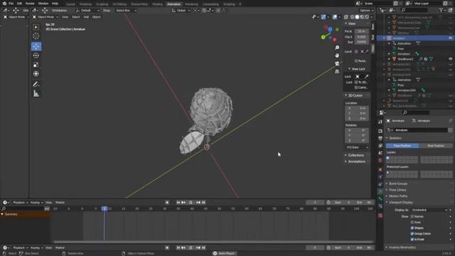 Flower opening modeled rigged and animated in Blender 2.80 - www.Pencilgun.com смотреть онлайн