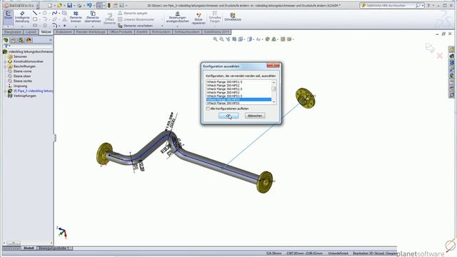 SOLIDWORKS Routing: Verwendung von Rohrleitungsspezifikationen смотреть онлайн